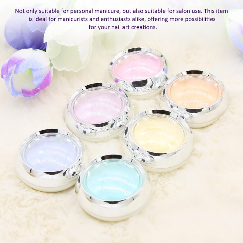 Pack of 6 Nail Powder and 8 Nail Glitter with