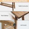 HOKYHOKY Reclaimed Solid Wood Bench-43.3" Farmhouse Entryway Bench with Storage