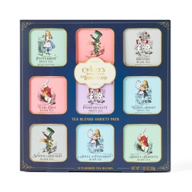 Alice’s Adventures in Wonderland, Assorted Tea Variety Pack, Includes 36 Tea Bags in 9 Flavors, Tea Gift Set Featuring Both Black and Green Teas