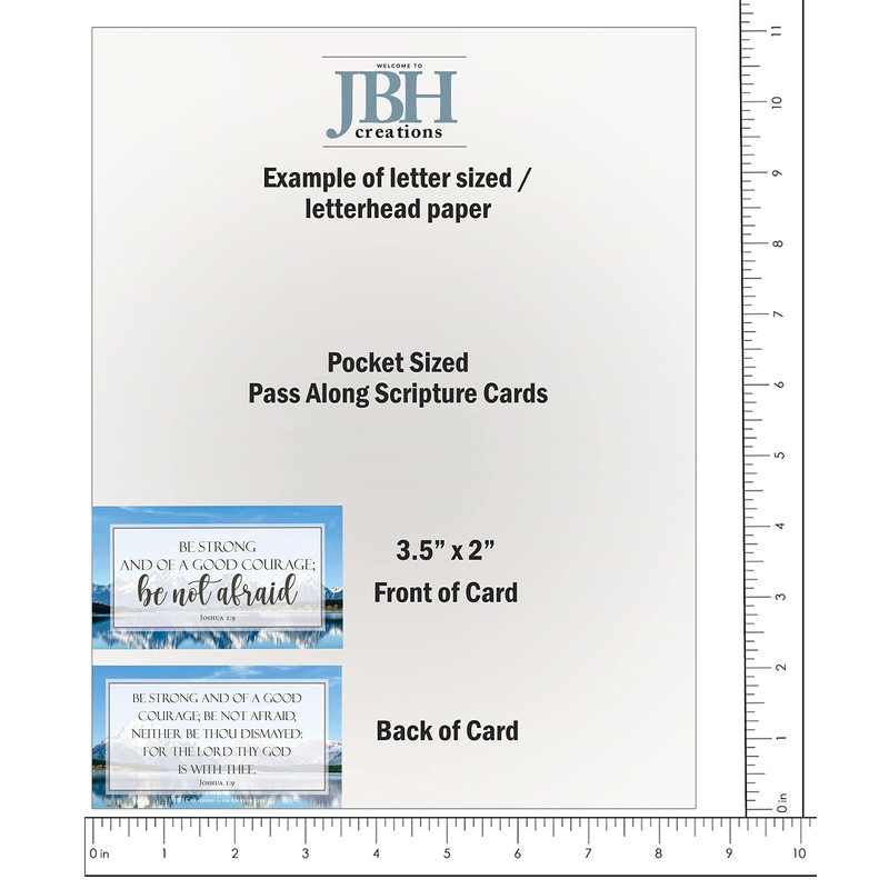 JBH Creations Be Not Afraid Bible Verse Cards with Full