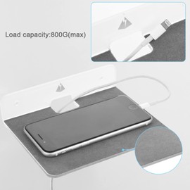 TXEsign Wall Shelves Speaker Shelf 2 Pack, Small Wall Shelves Speaker Mount for Bluetooth Speaker, Webcam, Cell Phones, Display Shelf Acrylic Speaker Shelf (Silky White & Transparent, Medium)