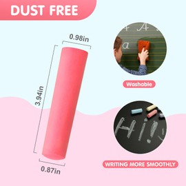 FELIZROCA 50 Pack Washable Sidewalk Chalks for Kids Non-Toxic Jumbo Chalk for Outdoor Art Play, Colored Chalk for Painting on Chalkboard, Blackboard and Playground (Red)