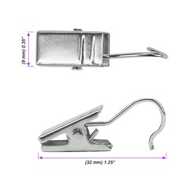 JOIKIT 100 PCS Curtain Clips with Hook, Silver Metal Curtain Hanging Hook Clip for Home Decoration