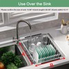 Fanbsy Large Dish Drainer Rack in Sink Adjustable, Expandable 304