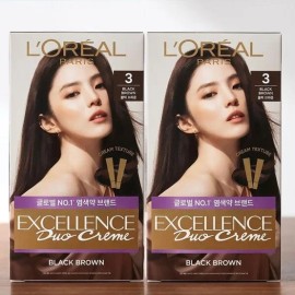 로레알파리 L'Oreal Paris Excellence Duo Cream 3 Black Brown 2 / 로레알파리 엑셀랑스 듀오크림 3블랙브라운 2개