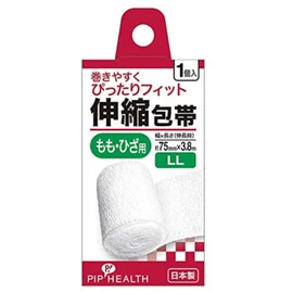 Pip Health Elastic Bandage, For Thighs and Knees, LL Size, Approx. 3.0 inches (75 mm) x 12.4 feet (3.8 m) (when extended), Pack of 1