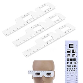 Pupil Ruler,ANGGREK 3Pcs Eye Measurement Ruler Distance Pupil PD Measuring Gauge 2 in 1 Tool