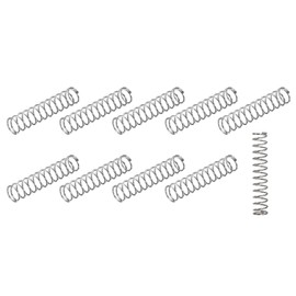 METALLIXITY Compression Springs (0.8x9mm OD,35mm Free Length) 10Pcs, 304 Stainless Steel Extension Spring - for Shop Home Repairs, DIY Projects, Silver Tone