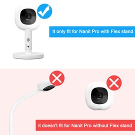 Flexible Baby Monitor Mount, 15.7 inches, Compatible with Nanit Pro Smart Baby Monitor, Long Gooseneck Arm, Camera Holder Stand, 1/4 Screw Mount