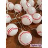 9.8ft Baseball Theme String Lights with Remote,Timer Dimmable Function,USB Powered