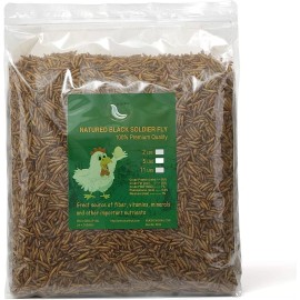 euchirus Black Soldier Fly Larvae for Chickens, 100% Natural Premium Quality Non-GMO - 6LB
