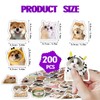 TAMUNI Realistic Cat and Dog Stickers - 200 Count, Premium