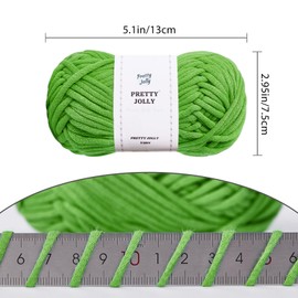 Pretty Jolly 4 Skeins Easy Crochet Yarn Soft Knitting Yarn for Beginners Cotton-Nylon Blend Yarn Easy-Use Yarn for Starters Crochet Kit Making Yarn Total Length 4×50m(4×50g)(Department 2)
