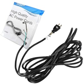 HQRP AC Power Cord Compatible with Hoover SteamVac Carpet Cleaner F5837960 F5839900 F5865900 F5867900 F5868900 Washer Vacuum, UL Listed