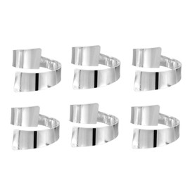 Napkin Rings Napkin Holders for Weddings Receptions Parties Restaurant Table Decoration Dinner Silver Set of 6
