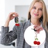 Apausvcm Rhinestone Cherry Keychain, Cherry Bag Charms Cute Purse Charms