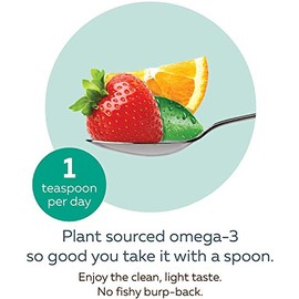 Natures Way NutraVege StrawberryOrange 200 mL - Omega3 de Algas con Sabor FresaNaranja apto para toda la familia                                      