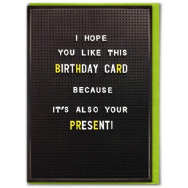 Brainbox Candy Funny Birthday Cards | Hilarious Humour | Greeting Cards | Peg Board Design (Birthday Card Present)