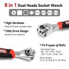 Hamind Universal Wrench 8 in 1 Socket Wrench Multi-function Wrench