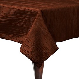 Ultimate Textile -5 Pack- Crinkle Taffeta - Delano 45 x 45-Inch Square Tablecloth, Copper Brown