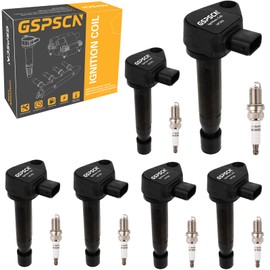 Set of 6 Ignition Coil Pack UF242 and Iridium Spark Plug for 1999-2008 Honda odyssey Accord丨Acura TL CL RL 3.0L 3.2L 3.5L V6,Replaces# GN10168，5C1013, C1221，30520-P8E-A01
