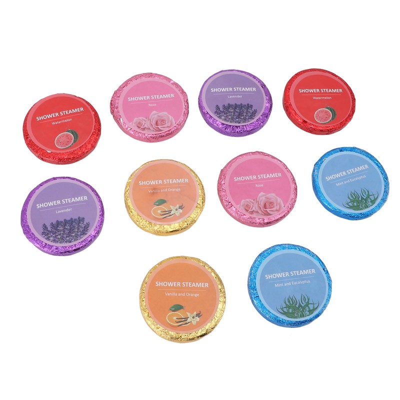 10pcs Shower Salt Tablet Refreshing Cleaning Aromatic Bath Salts Balls