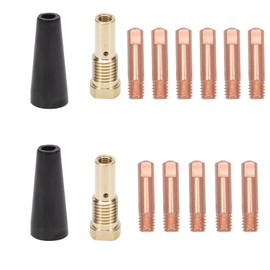 Anlseiod 14PCS Flux Core Gasless Nozzle Tips Kit Compatible for Century FC90 80GL / Forney Easy Weld/Titanium Easy Flux/Lincoln Craftsman/Chicago Electric 0.35 welding tips K3493-1
