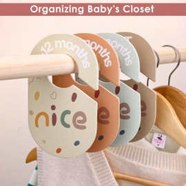 Ahzufuky Baby Closet Dividers – Double-Sided Baby Clothes Organizer for Nursery Decor, Set of 8 Baby Hanger Dividers for Newborn to 24 Months, Ideal Baby Closet Organizer for Girls & Boys