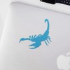 Transparent Decal Stickers Of Scorpion Arachnida (Azure Blue) Premium Waterproof