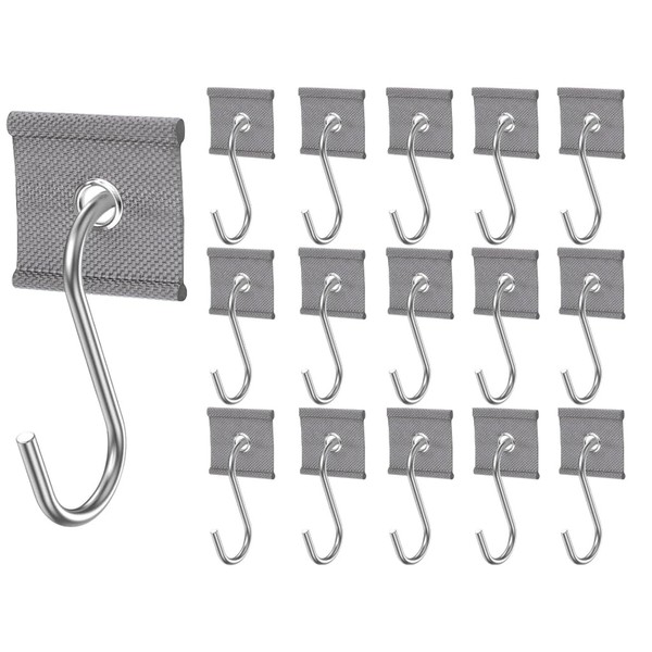 Kellegour Pack of 16 Hooks for Piping Rail, RV Awning