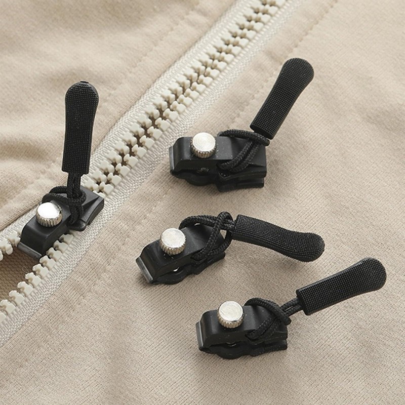9 Pcs Black Fix Zip Puller Instant Zipper Puller Universal
