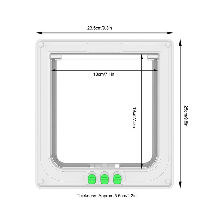 Dog Door Professional 2 Way Acrylic Plate Weatherproof Cat Door