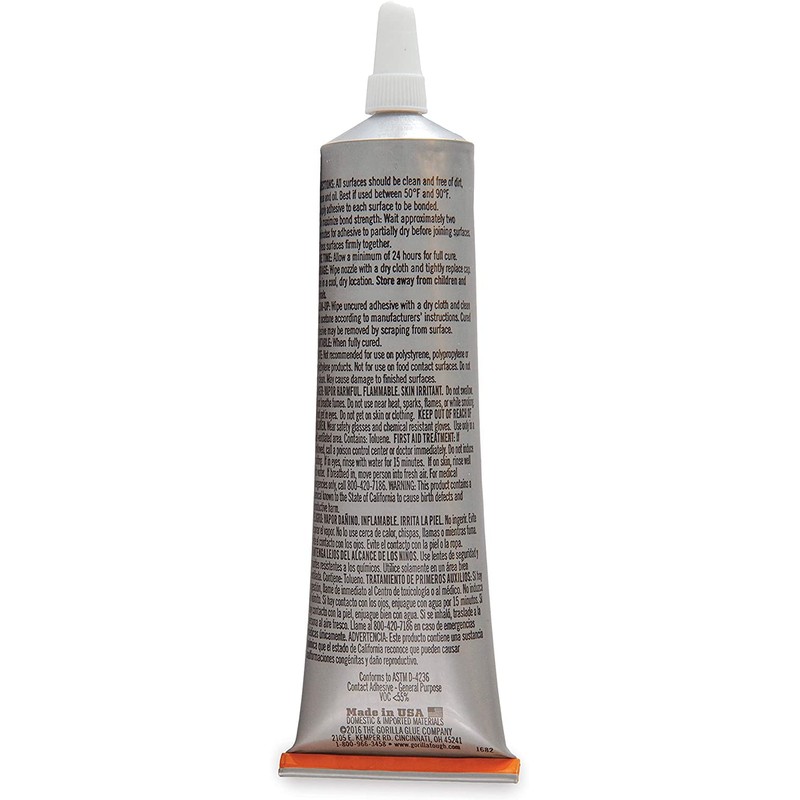 Gorilla Clear Grip High Strength Contact Adhesive 3 oz.