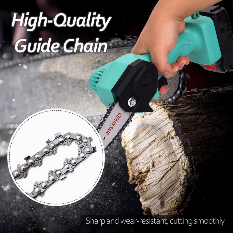 5-PCAK Mini Chainsaw Chain, 4 Inch 1/4" LP .043 Gauge