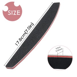 BEILUBANG 25PCS Double-Sided Nail File, Nail File, Non-injurious Nail File, Professional Double-Sided Sharpening Plate, Home polishing File Set, Home, Salon grit (Red Heart Half Moon Shape)