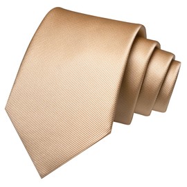 JEMYGINS Gold Formal Necktie and Pocket Square, Hankerchief and Tie Bar Clip Sets for Men