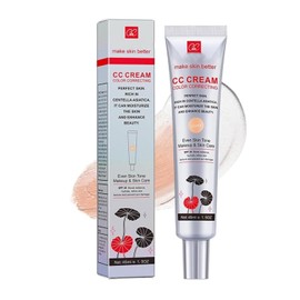 Crema CC correctora de Color con SPF 25, Base Ligera de Cobertura, Duero Hidratante, Maquillaje y Cuidado de la Piel Uniforme, Aumenta la Luminosidad, Evita el Daño Solar (Light, all skin)