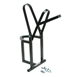 Pit Posse Motorcycle Dirt Bike Shoe Nest Cradle Wheel Chock (Black, Large)