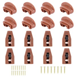 8 Sets Plastic Drawer Track Guides Kit, for Kenlin Rite-Trak II Practical Drawer Slides Guides Replacement Parts for Center Mount Drawer Dresser Drawer Enhance & Fix Accessories