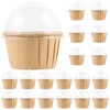 DECHOUS 50pcs Cupcake Liners with Lids Paper Cupcake Cups Mini