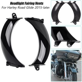 Unbranded Front Headlight Fairing Vents For Harley Road Glide Special FLTRXS Ultra FLTRU