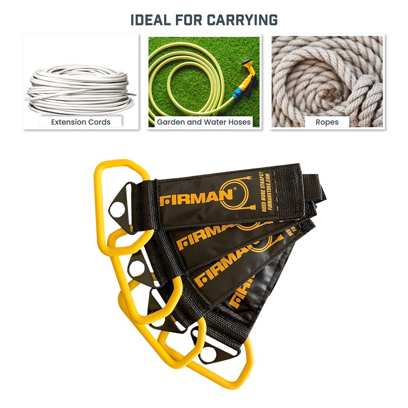 Firman Heavy-Duty Storage Strap with Handle, Cord Organizer with Hook