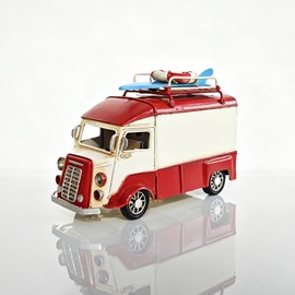 FMYSUSUXY Vintage Truck Van Model Piggy Bank with Photo Frame 7.9" Long
