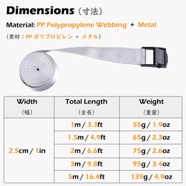 TRIWONDER Cinch Tie Down Strap Lashing Straps Heavy Duty Nylon Straps with Cam Buckles for Cargo, Trucks, Boat, Motorcycle,SUP, Kayak, Canoe, Trailer (2m, Grey - 4 Pack)