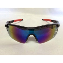 AFROMARKET Unbreakable Sports Sunglasses, For Running, Golf, Baseball, Tennis, Fishing, Climbing, Bicycle, Road Bike, Cycling, Survival Games, UV400, Windproof, Lightweight, Black