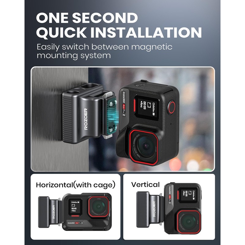 ROZOER Mini Side Handle for Insta360 X5/Ace Pro 2/Ace Pro/Ace