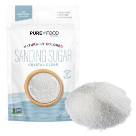 Pure Food Dye Free White Sanding Sugar, 5 oz | Naturally Colored Decorating Sugar Sprinkles | Colored Sugar | Great for Baking and Decorating