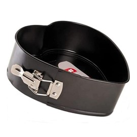Ibili Springform Set Moka Heart Shaped 22x7,5 cm, rolled steel plate, Black, 22 x 7.5 x 5 cm