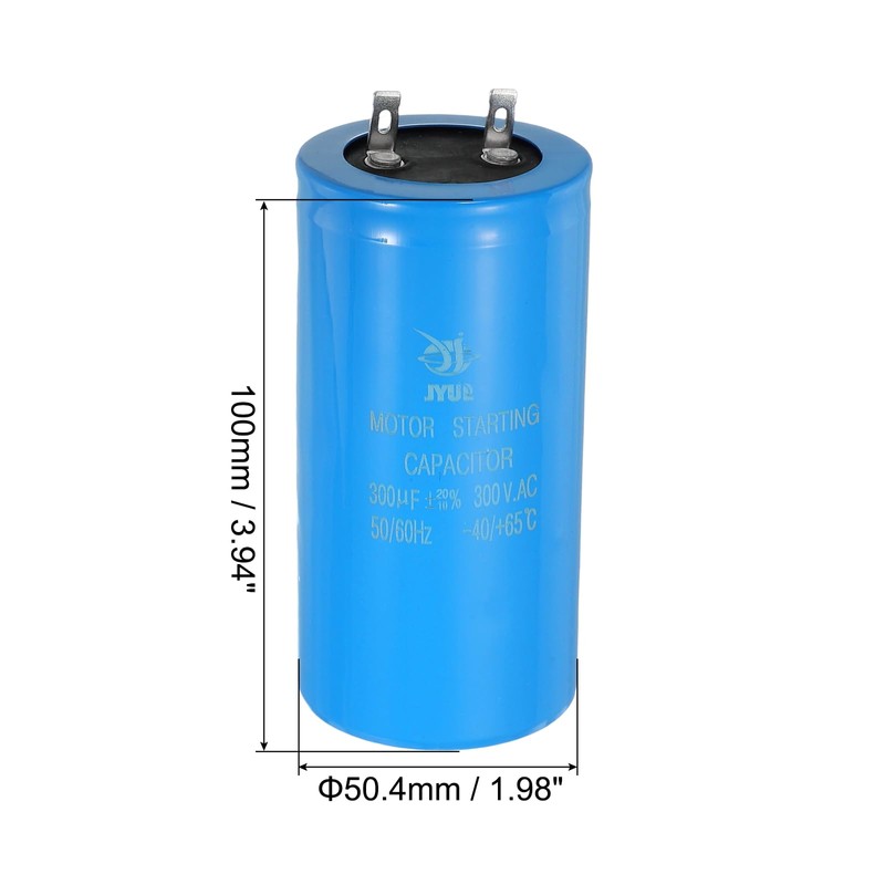 PATIKIL Motor Start Capacitor, 300uf 300V CD60 Running Capacitor for