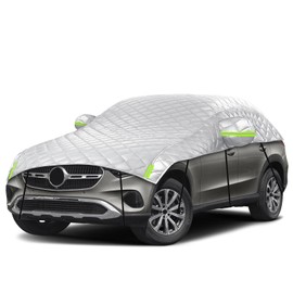 Kistrba Hail Car Cover for SUV 180-201 Inches Long, 4-Layer Thickened Cotton Fabric Cover Protector, Custom Fit Folding Sun Shade Protection Blocker Windshield Cover